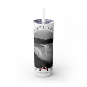 Skinny Tumbler with Straw, 20oz - Niagara Falls Collection