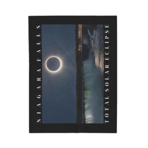 Niagara Falls Solar Eclipse - Velveteen Plush Blanket