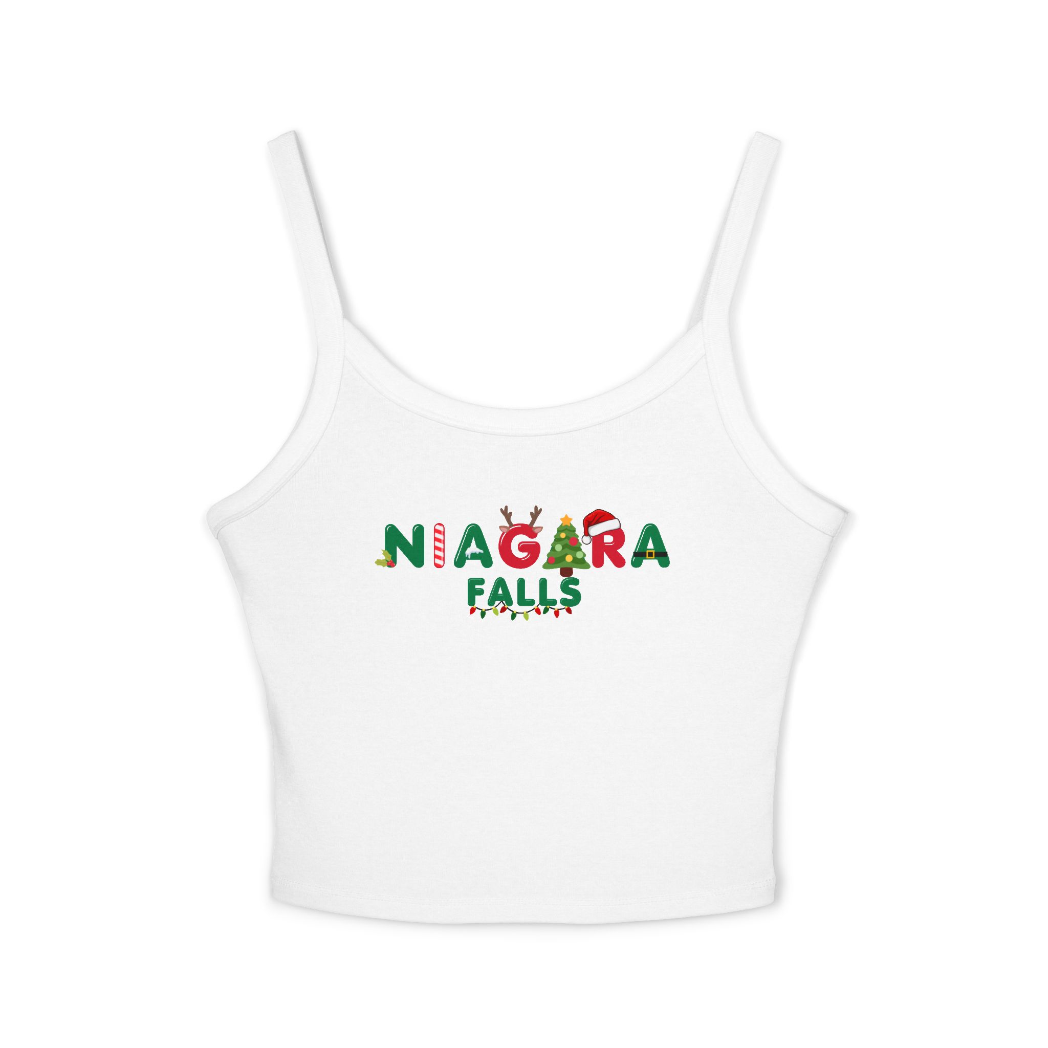 Women’s Spaghetti Strap Tank Top – Deck the Falls Collection