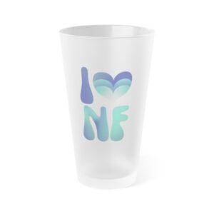 Frosted Pint Glass, 16oz - I Love Niagara Falls Collection