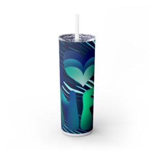 Skinny Tumbler with Straw, 20oz - I Love Niagara Falls Collection