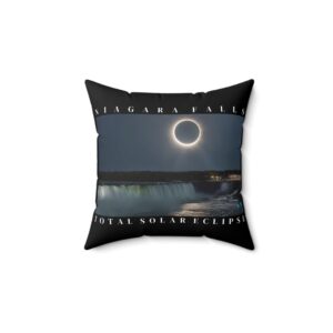 Niagara Falls Solar Eclipse - Decorative Square Pillow