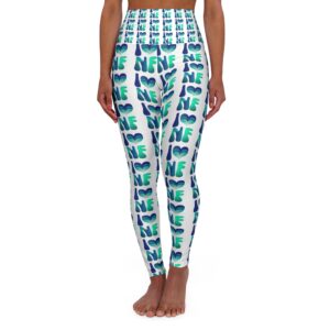 High Waisted Yoga Leggings - I Love Niagara Falls Collection